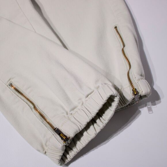 Cabi Compass Cropped Jogger Pants Cotton Stretch Light Beige Women Size 10 (B4) - Picture 6 of 14